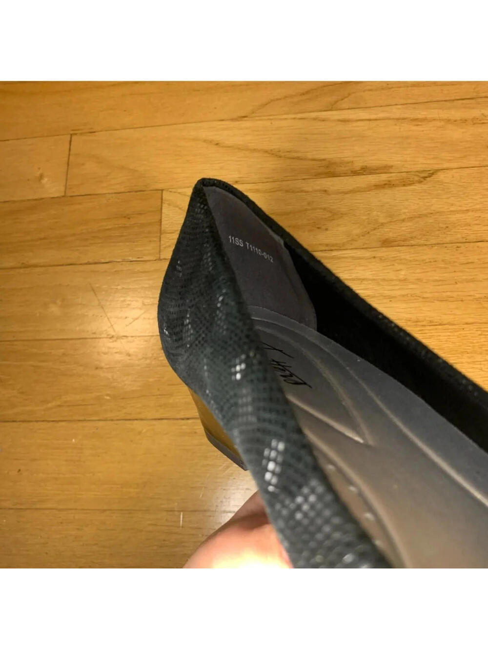 Trotters Lauren (Black 3D Patent Suede Leather) Slip-on Wedge Shoes - Size 11 SS - Picture 7 of 9